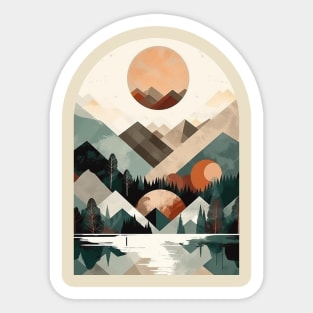 Heavenly Summit Serenity Vector Sticker